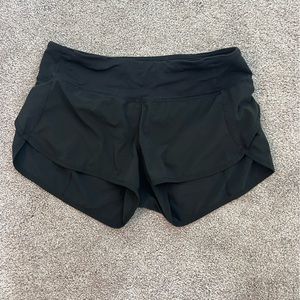 Black Lululemon Speed Up Shorts
